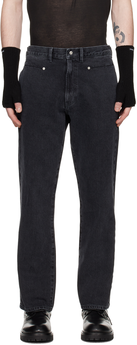 Omar Afridi Black Slim Jeans In Shaded Black