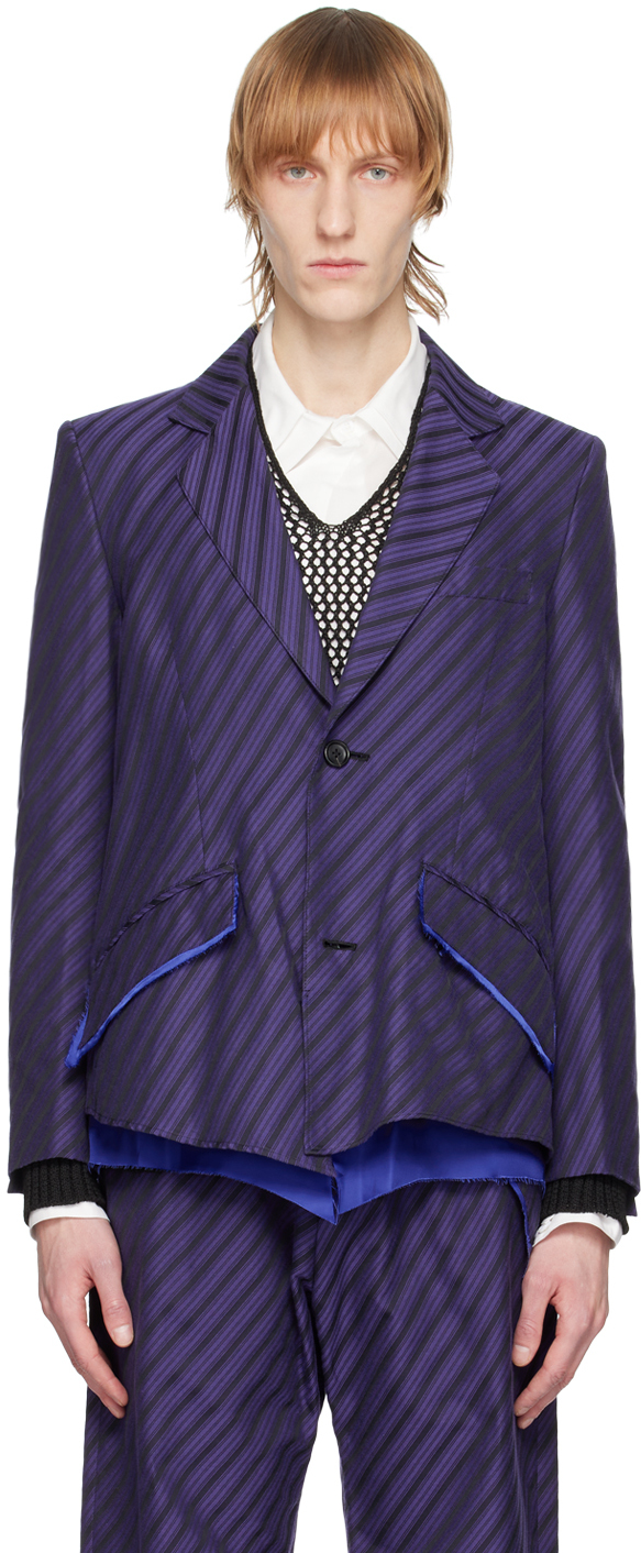 Purple Striped Blazer