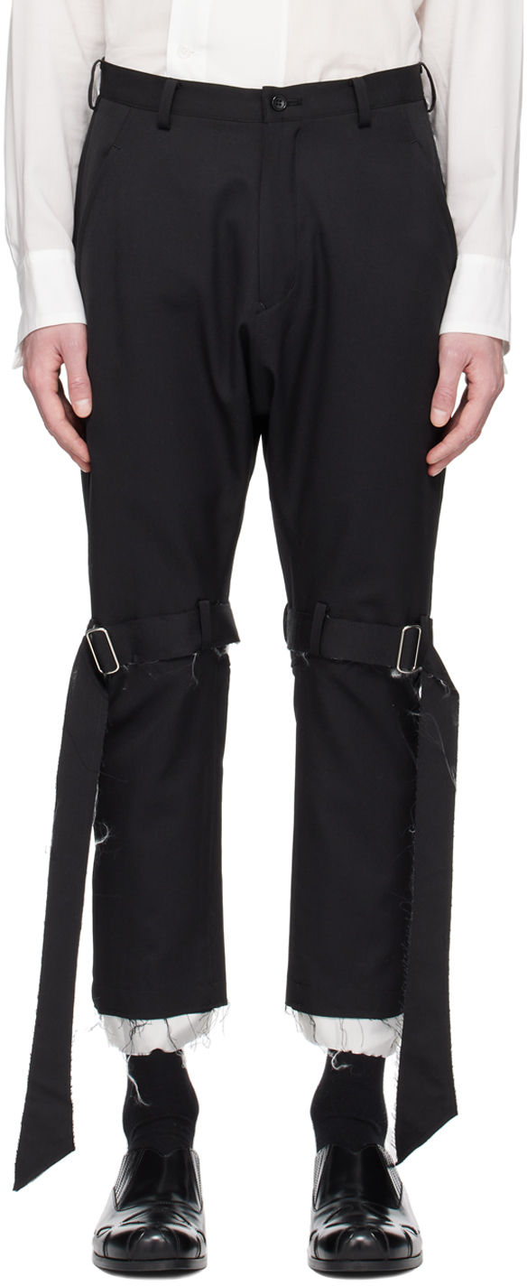 Sulvam Black Classic Bandage Trousers