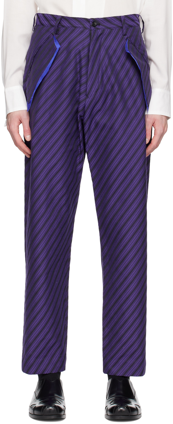 Purple Striped Trousers