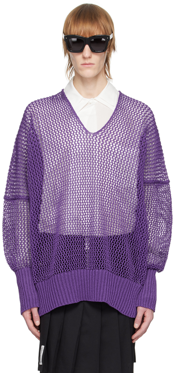 Purple outlet crewneck sweater