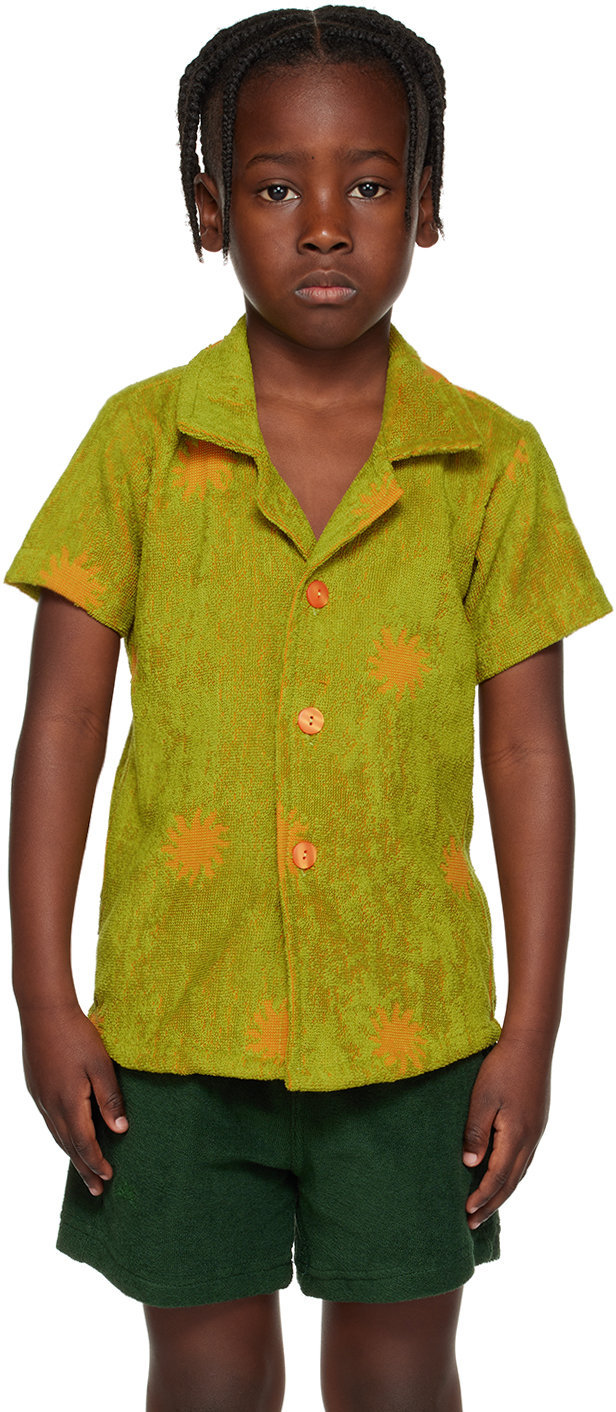 Oas Kids Green Sunny Shirt In Forest