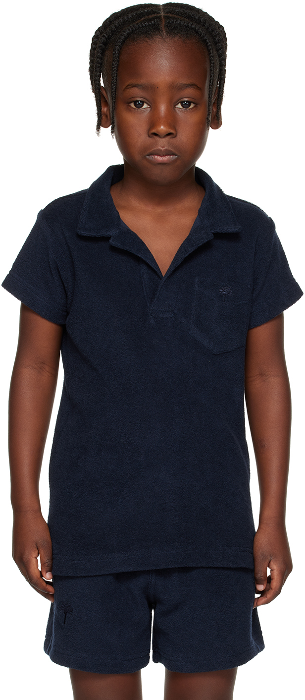 Oas Kids Navy Embroidered Polo