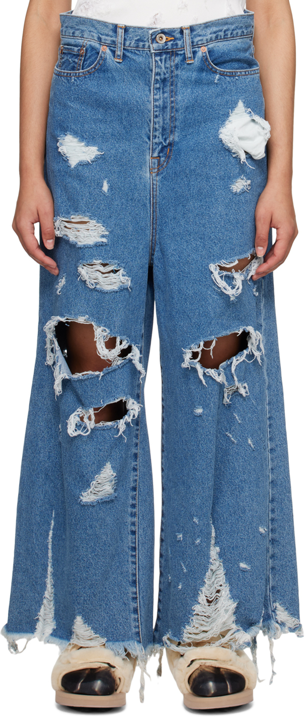 Doublet 23ss destroyed jeans-