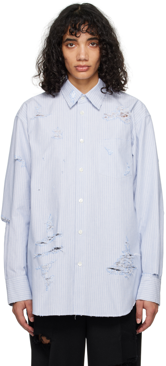 トップス doublet Destroyed stripe shirt doublet Destroyed stripe shirt