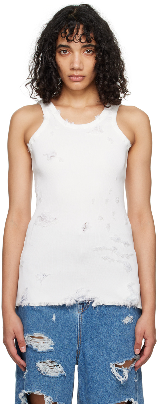 Doublet Off-white Destroyed Tank Top