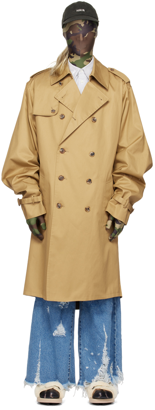 Beige Invisible Trench Coat