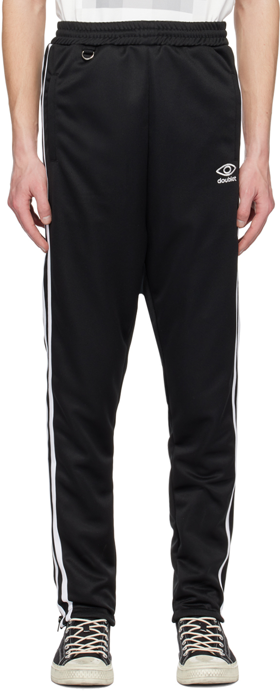 DOUBLET BLACK INVISIBLE TRACK PANTS