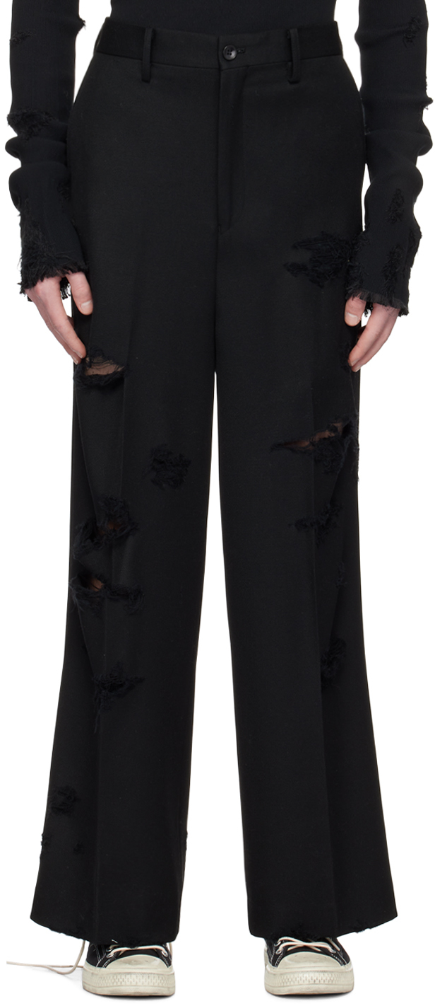 Black Destroyed Trousers