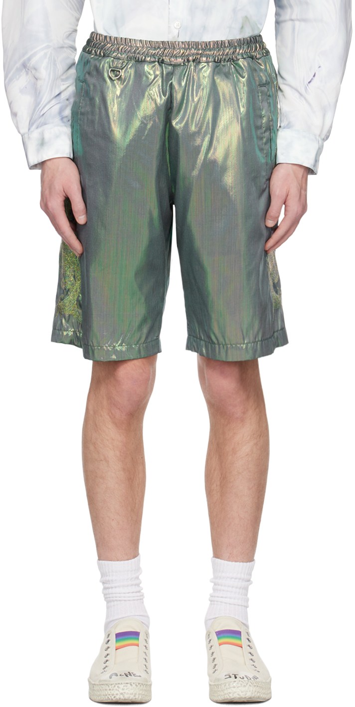 Green Hologram Shorts