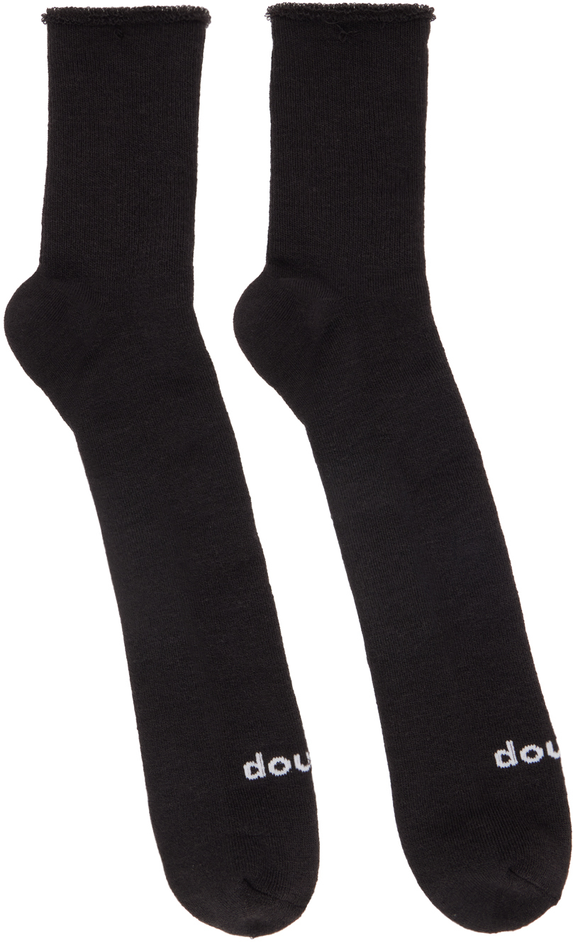 Shop Doublet Black Big Feet Socks In Charcoal