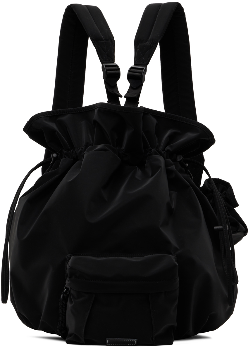 Ader Error Black Drawstring Backpack
