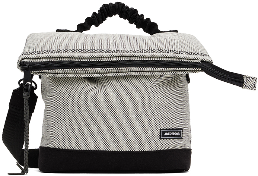 ADER error: Black & White Check Bag | SSENSE UK
