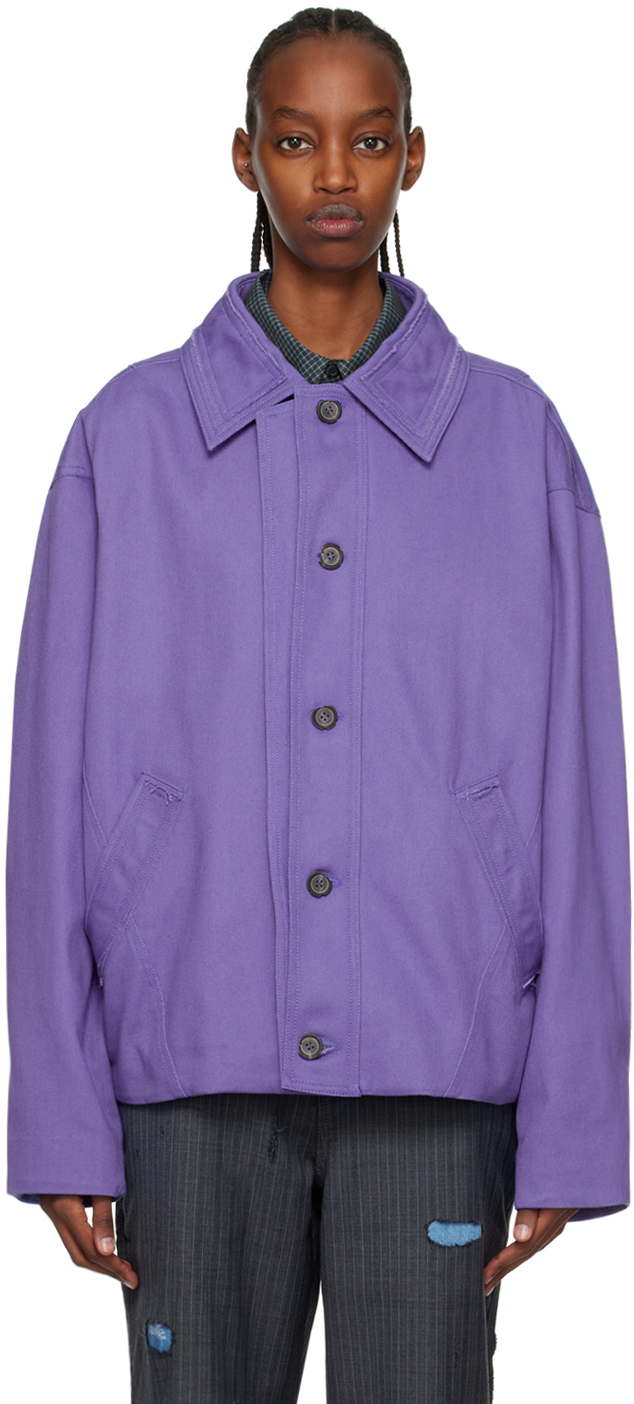 Ader Error Purple Double Placket Jacket