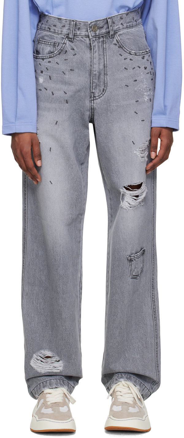Gray Bart Jeans by ADER error on Sale