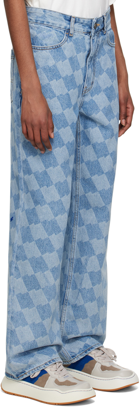 Ader Error Blue Tenit Jeans In Blue