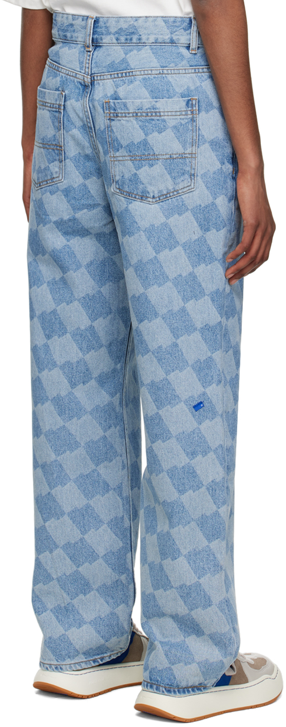 Ader Error Blue Tenit Jeans In Blue