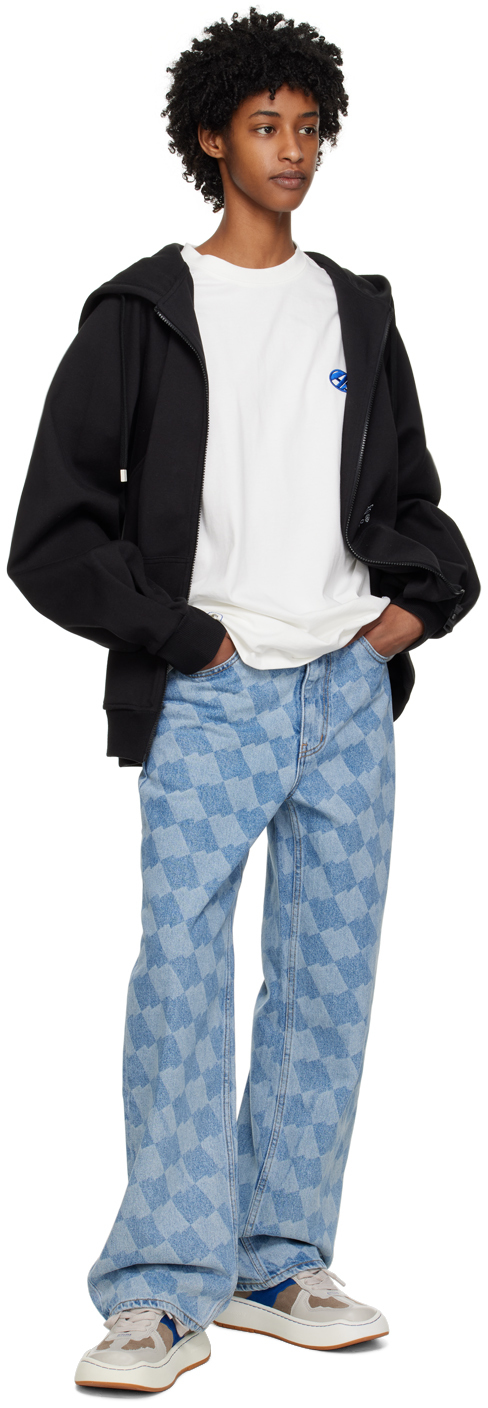 Ader Error Blue Tenit Jeans In Blue