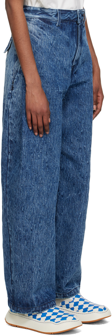 Ader Error Blue Drush Oversized Jeans In Blue