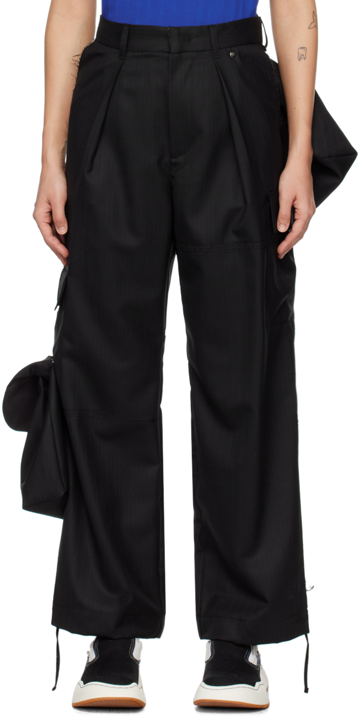 Ader Error Black Tard Cargo Trousers