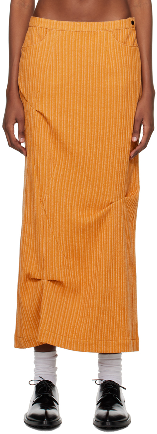 Ader Error Orange Vesinet Midi Skirt