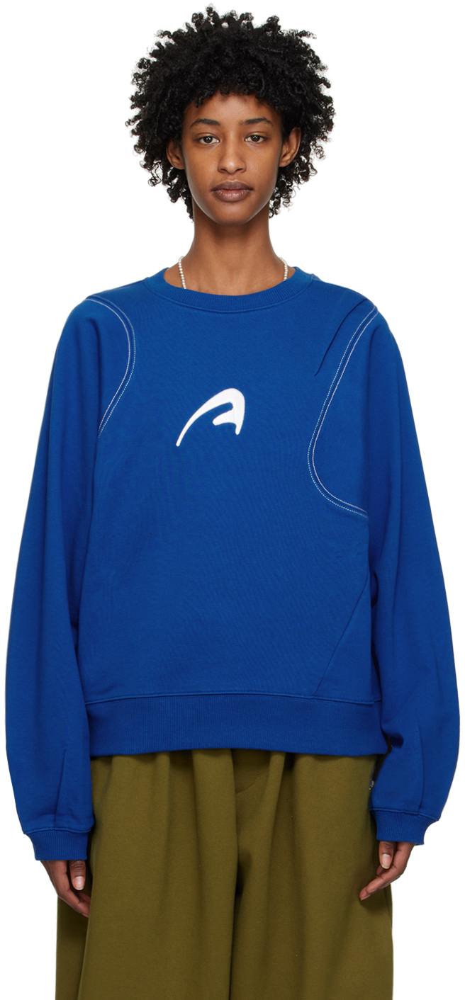ADER error: Blue A-Peec Sweatshirt | SSENSE
