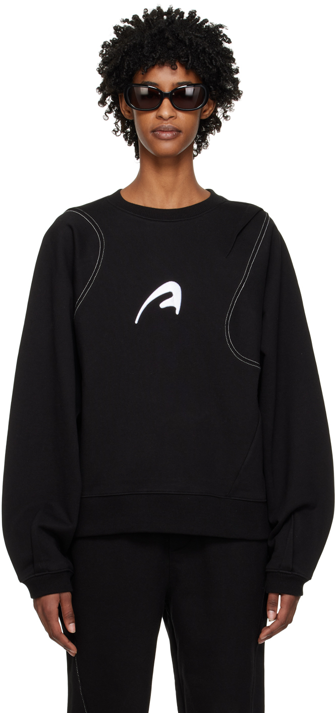 ADER error: Black A-Peec Sweatshirt | SSENSE