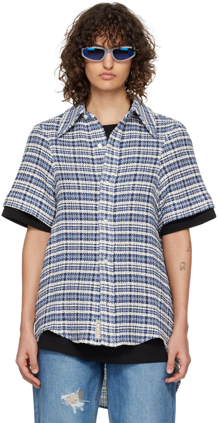 Blue Button-Down Shirt by ADER error on Sale