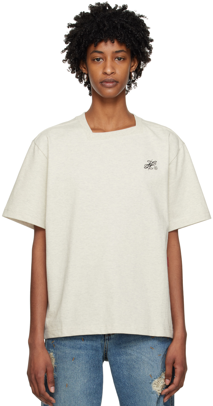 Ader Error Off-white Dancy T-shirt In Neutrals
