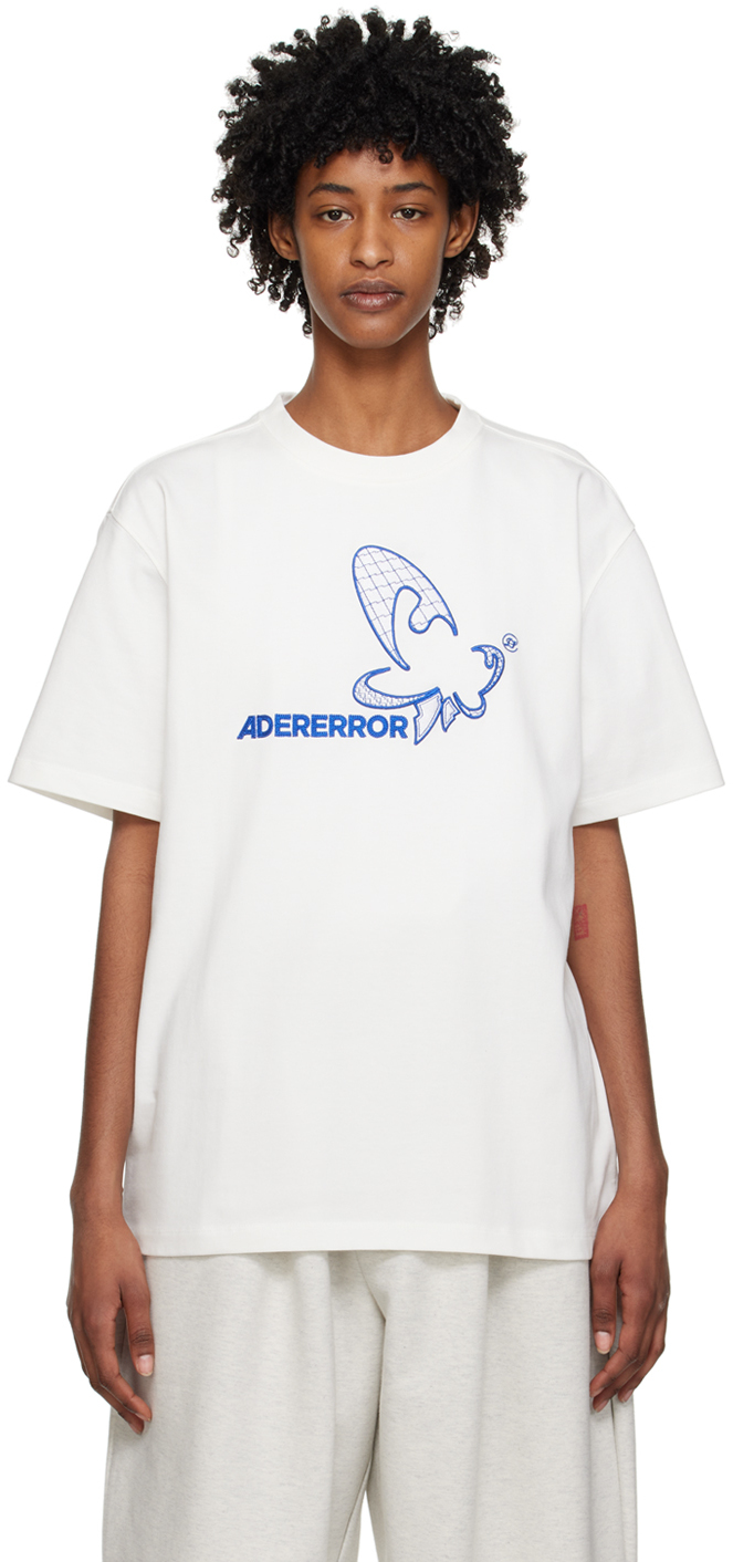 Ader Error Butterfly Logo T-shirt In White