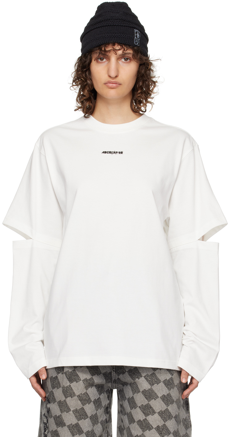 Ader Error White Layered Long Sleeve T-shirt
