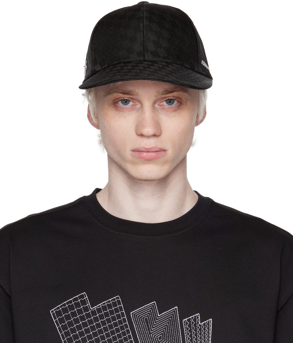Ader Error Embroidered-logo Jacquard Cap In Black