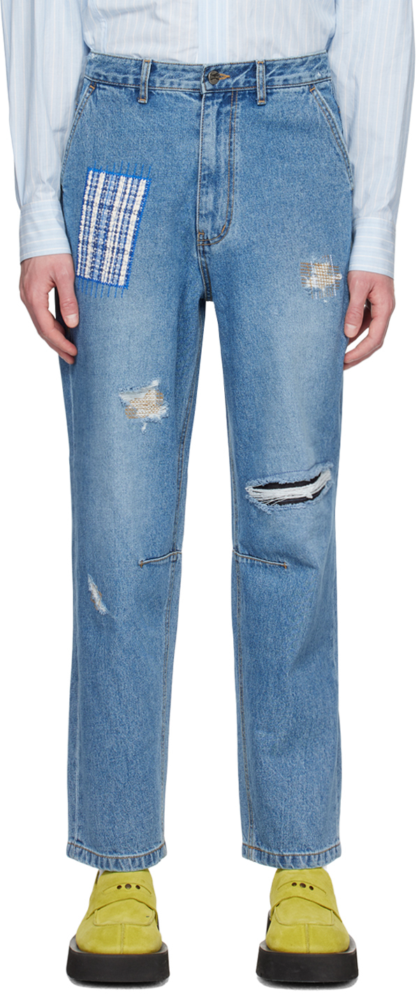 ADER error Blue Patch Jeans