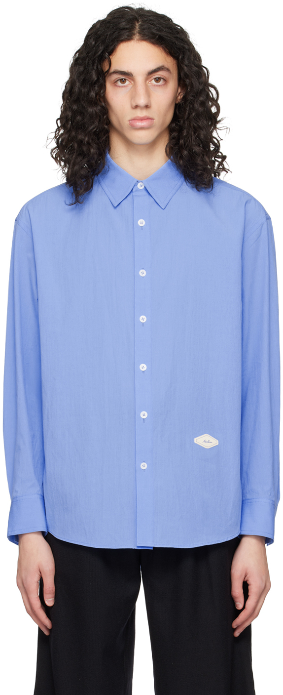 ADER error: Blue Patch Shirt | SSENSE