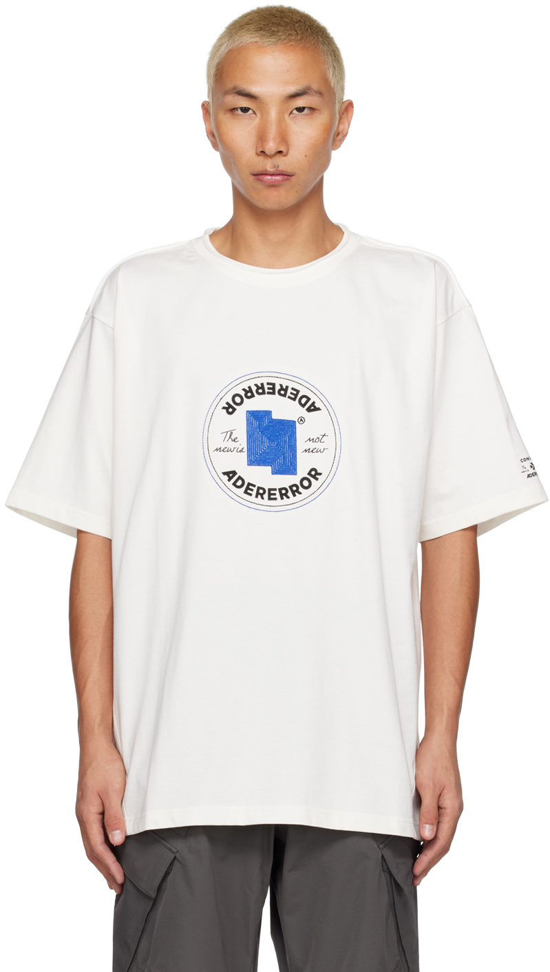 Ader Error White Converse Edition T-shirt In Cloud Dancer