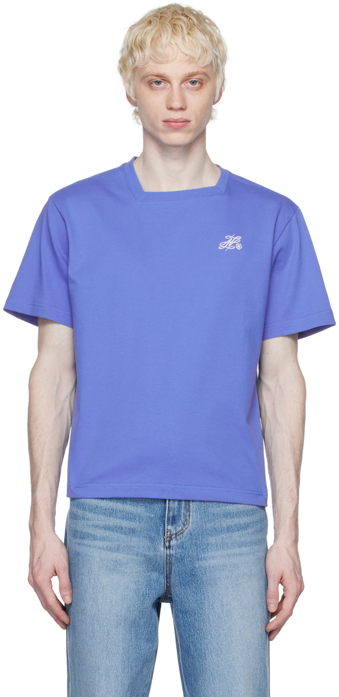 【限定数量】 Ader Error Dancy Logo T-Shirt Blue Dancy T-Shirt by ADER error on Sale
