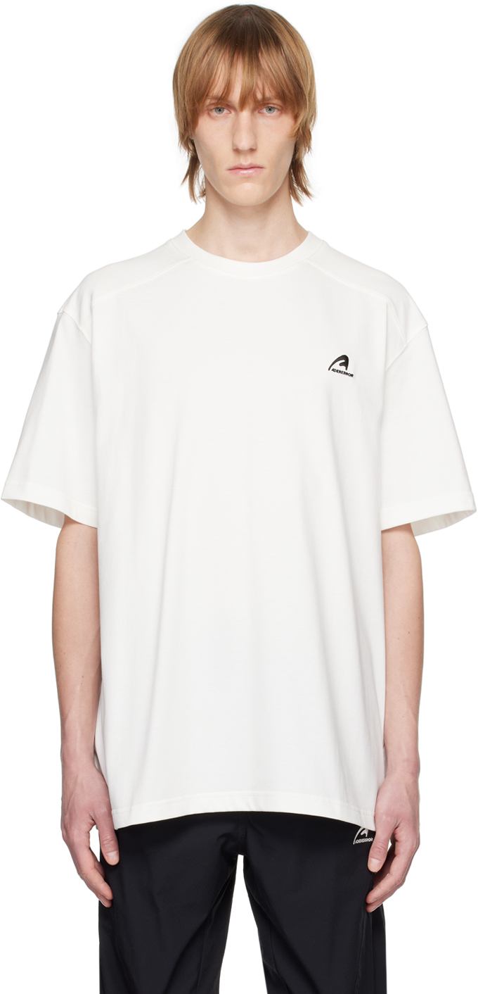 Ader Error White Embroidered T-shirt