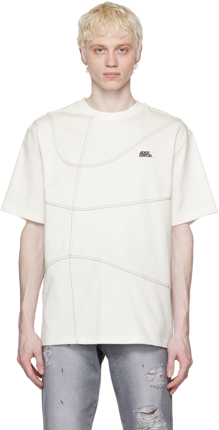 Ader Error Logo-print Cotton-blend T-shirt In White