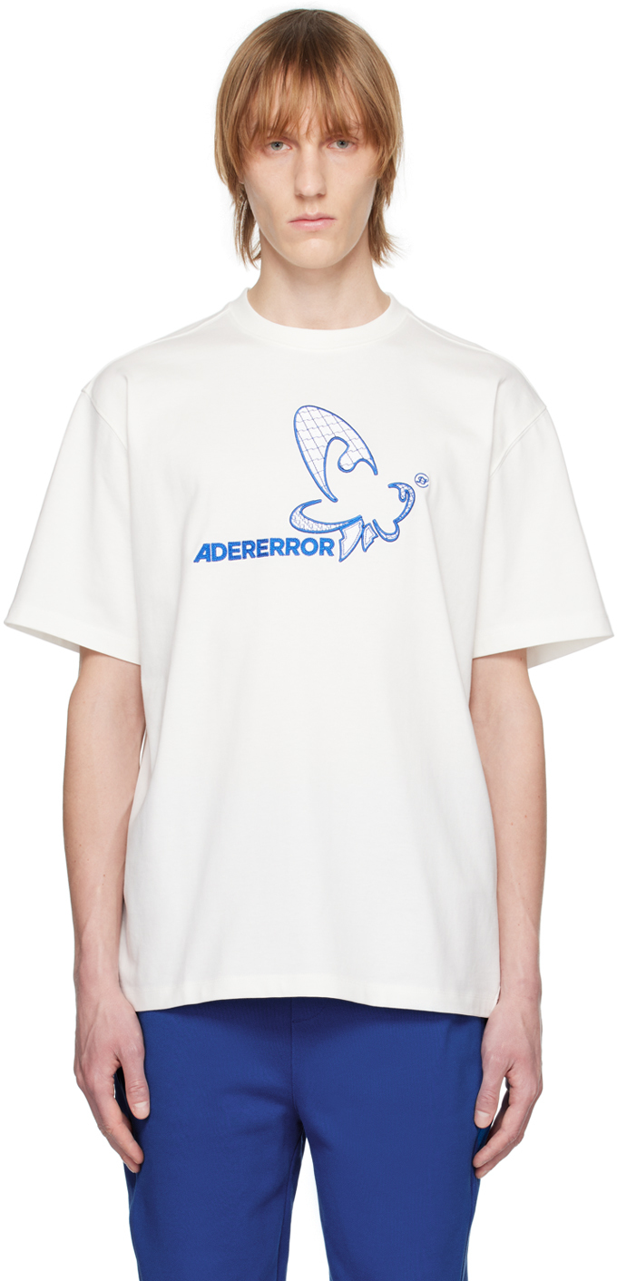 White Appliqué T-Shirt by ADER error on Sale