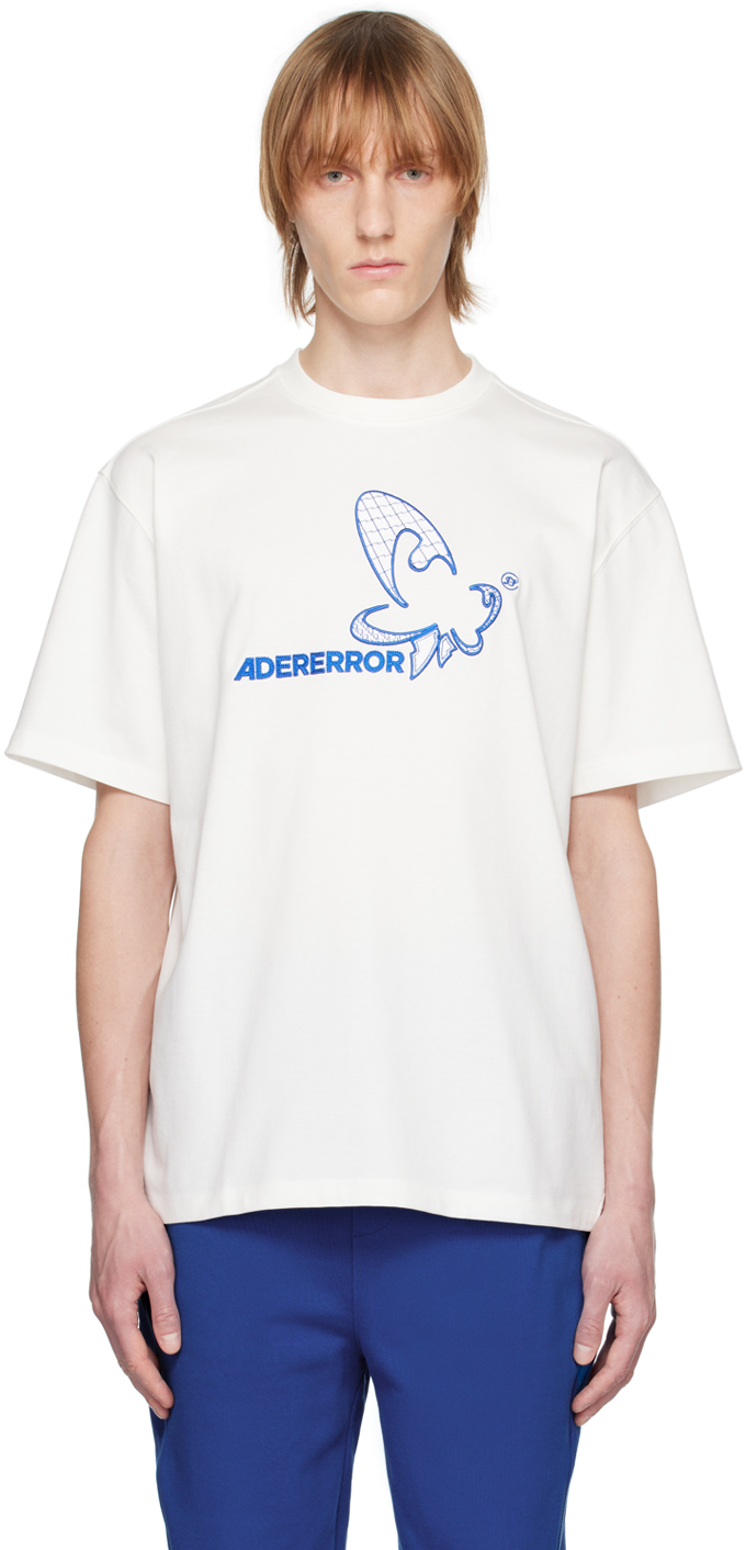 Ader Error White Appliqué T-shirt