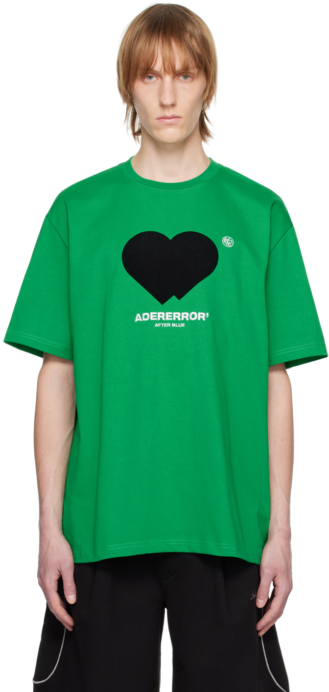 ADER error: Green Printed T-Shirt | SSENSE