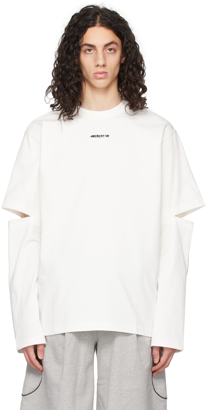 ADER error: White Cutout Long Sleeve T-Shirt | SSENSE