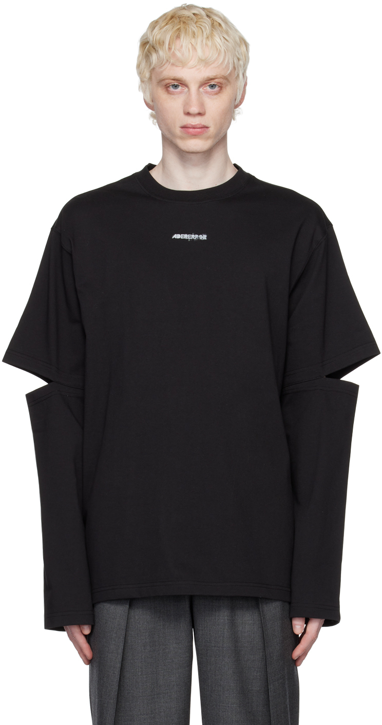ADER error: Black Cutout Long Sleeve T-Shirt | SSENSE