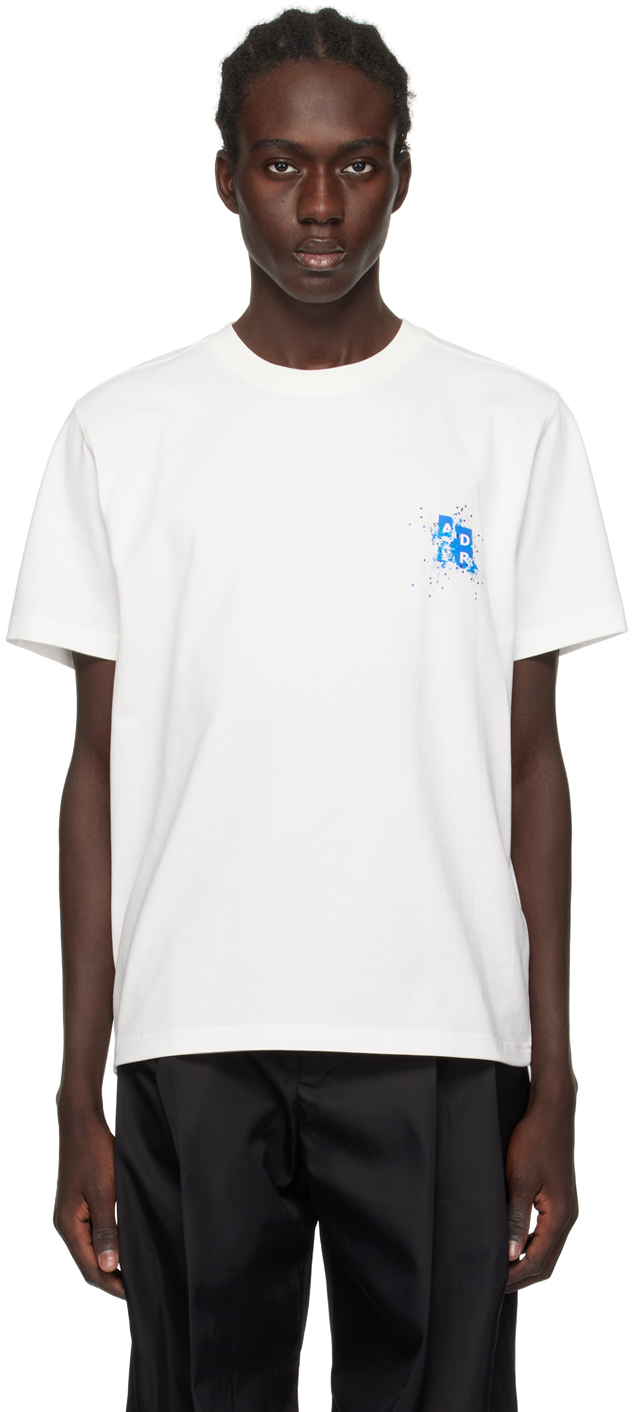 White Crystal-Cut T-Shirt by ADER error on Sale