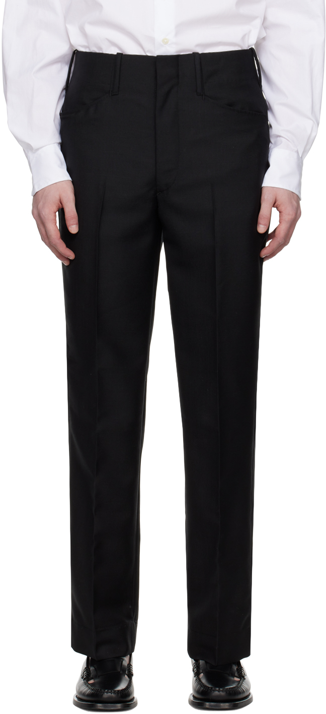 Factor's Black Mohair Tailored Trousers