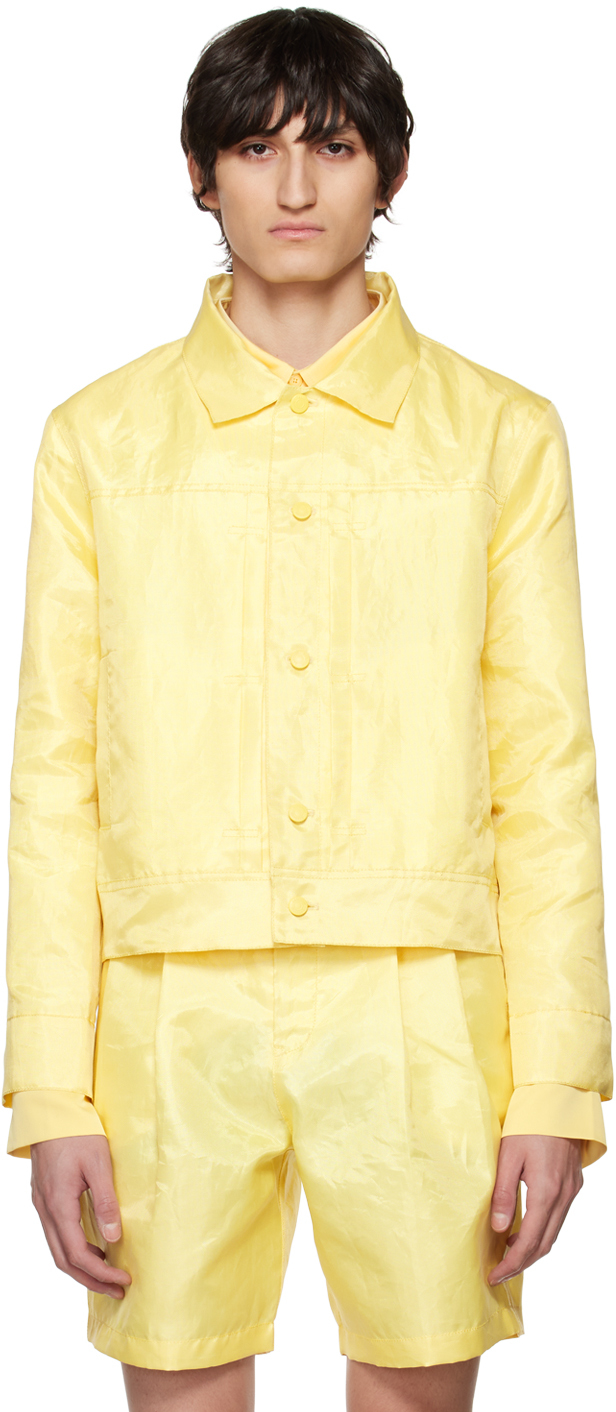 Yellow Aramid Trucker Jacket by KANGHYUK on Sale
