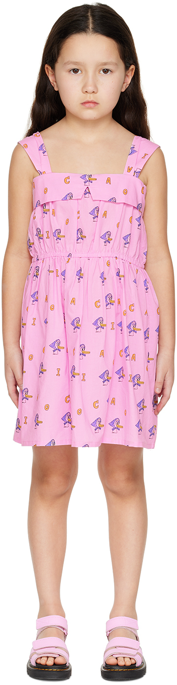 Wander & Wonder Kids Pink Fia Dress In Candy Duck