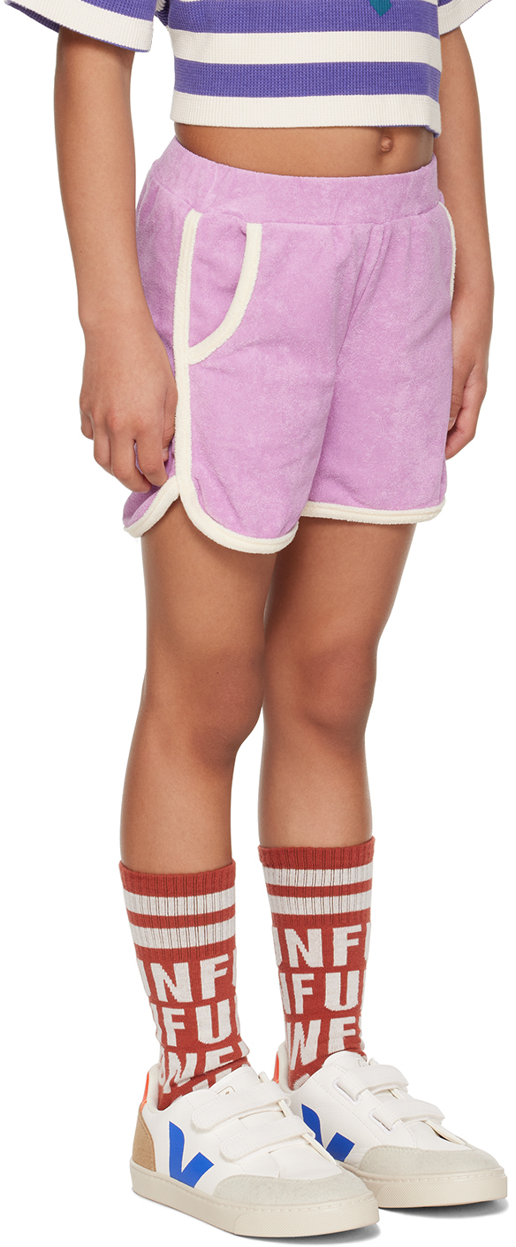 WANDER & WONDER KIDS PURPLE GYM SHORTS