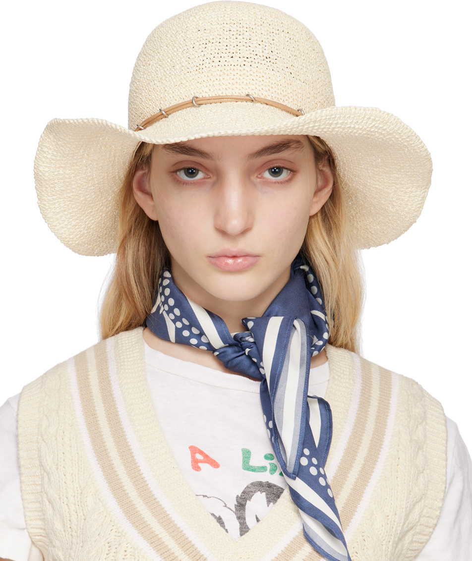 Shop Rag & Bone Off-white Rollable Cruise Beach Hat In Ivory