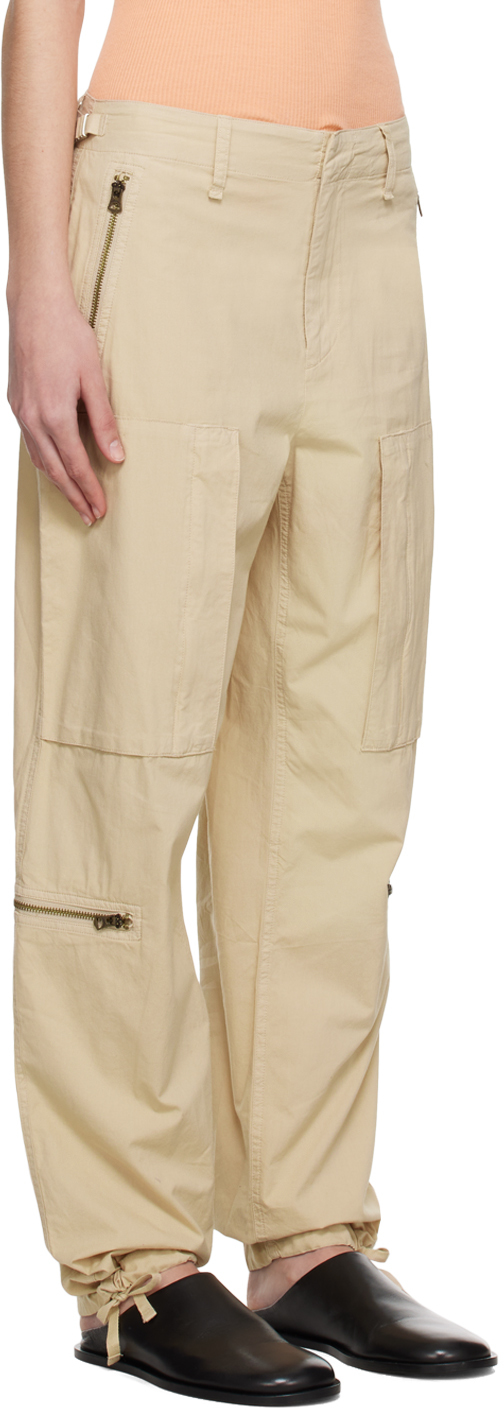 Rag & Bone Beige Kai Flight Trousers In Beige